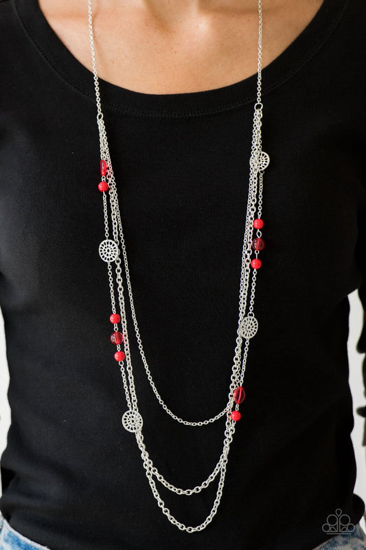 Pretty Pop-tastic! - red - Paparazzi necklace