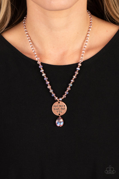 Priceless Plan - copper - Paparazzi necklace
