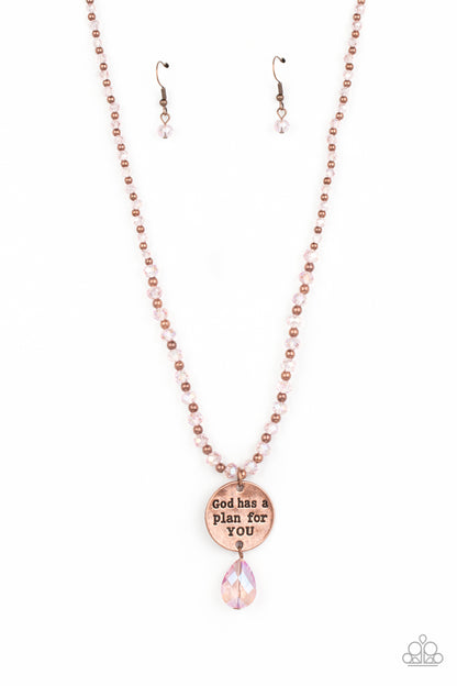 Priceless Plan - copper - Paparazzi necklace