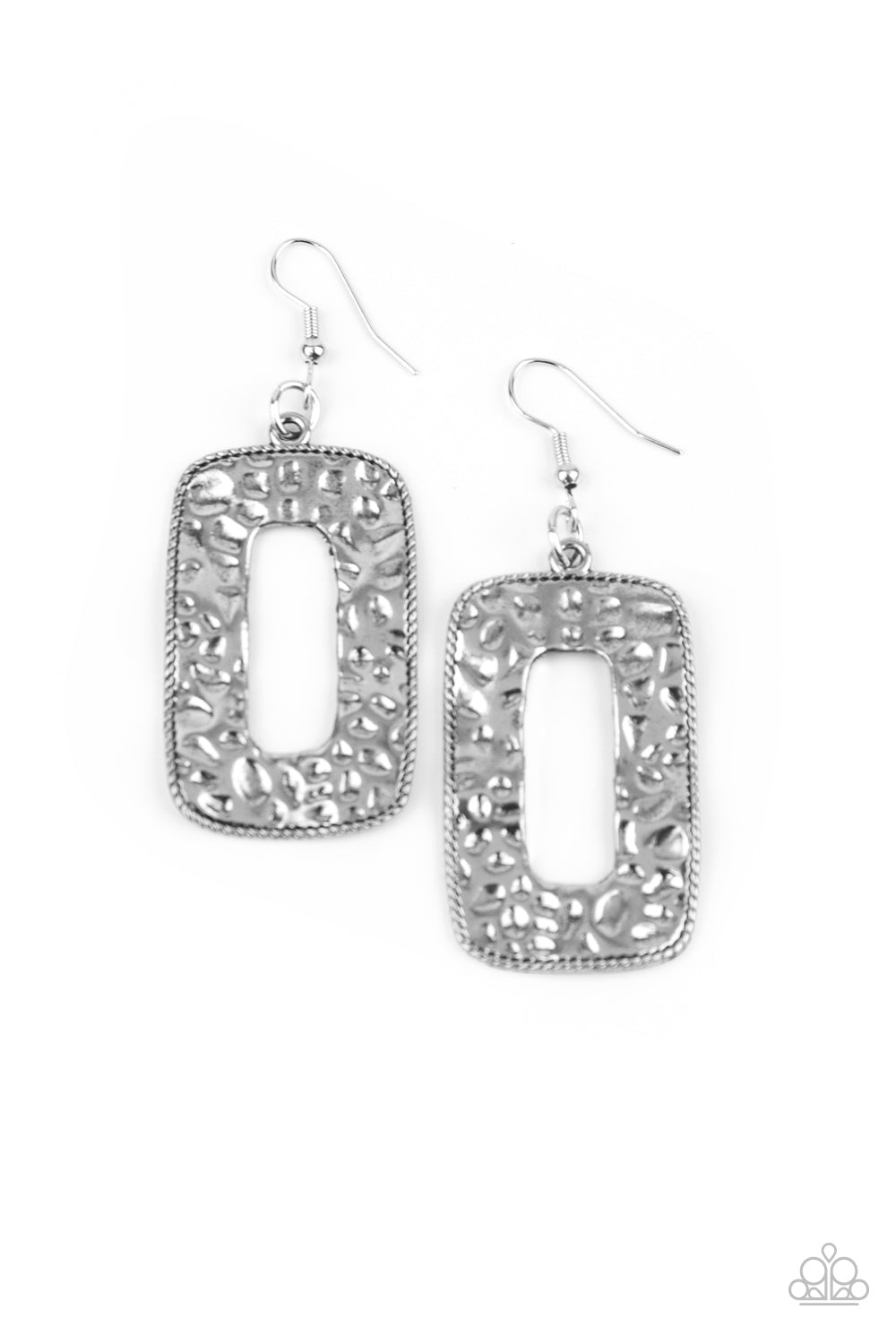 Primal Elements - silver - Paparazzi earrings