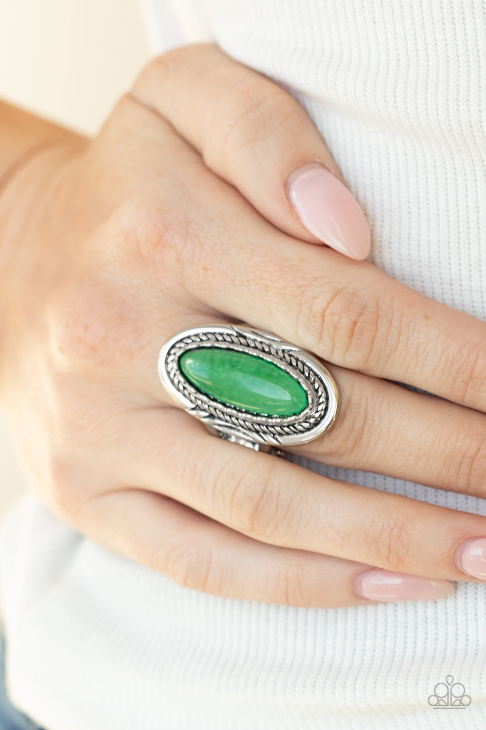Primal Instincts - green - Paparazzi ring