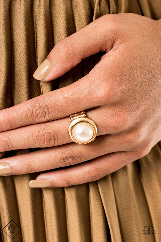 Prim and PROSPER - gold - Paparazzi ring