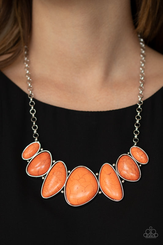 Primitive - orange - Paparazzi necklace