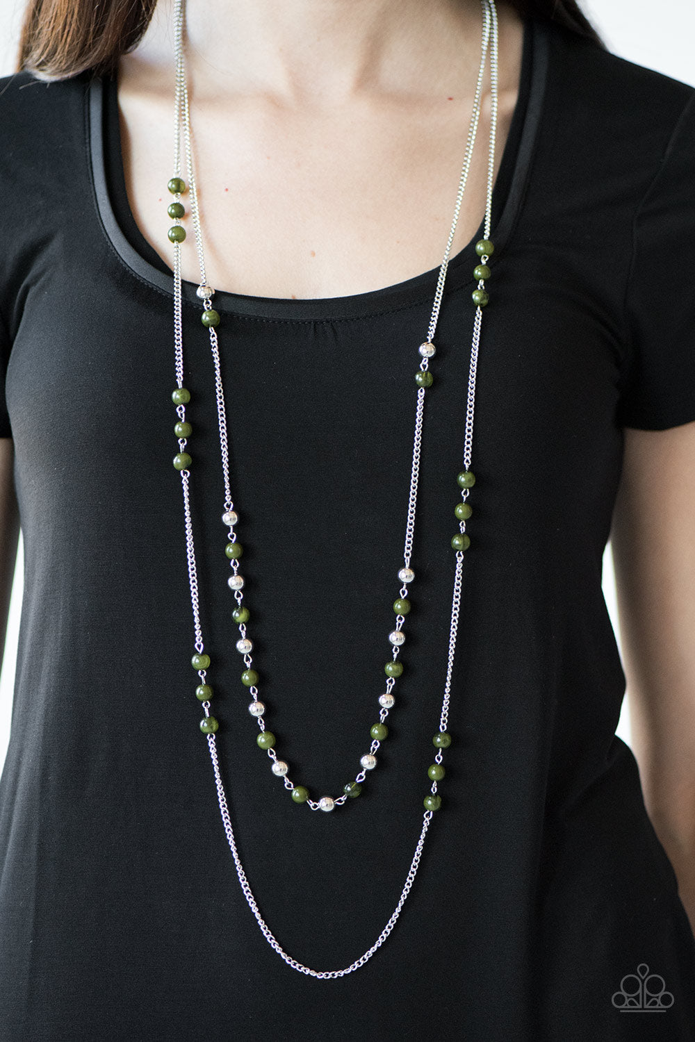 Prismatic Sunsets - Green - Paparazzi necklace