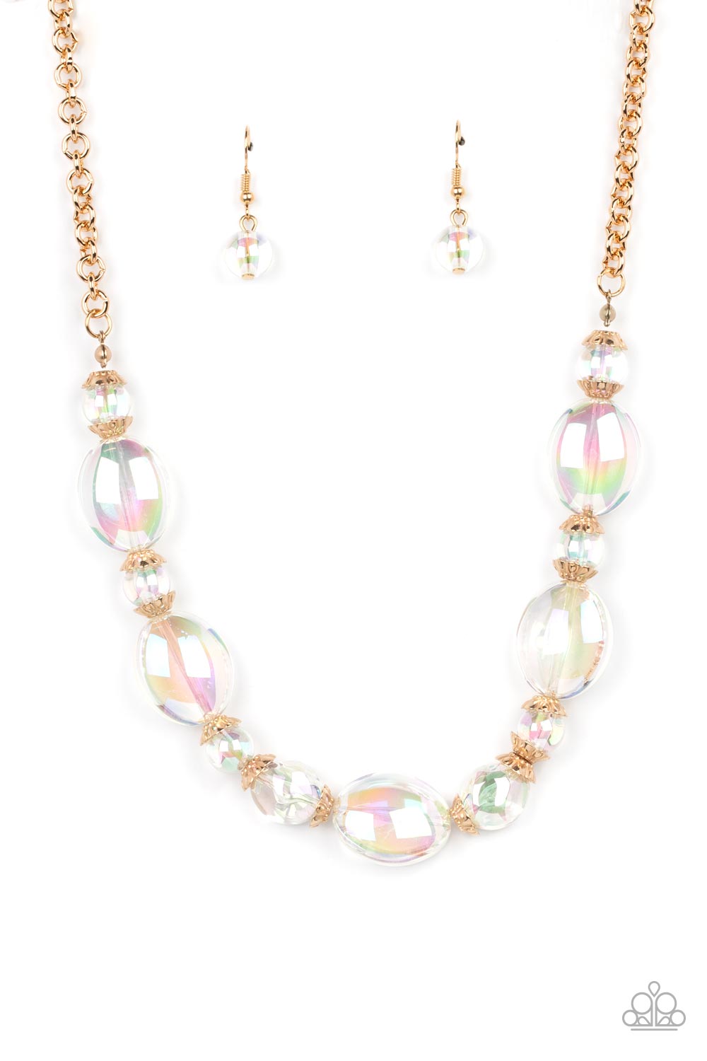 Prismatic Magic - gold - Paparazzi necklace