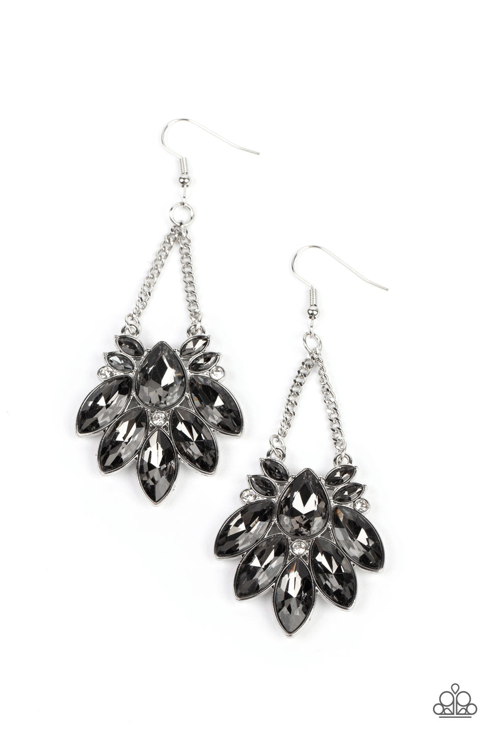 Prismatic Pageantry - silver - Paparazzi earrings