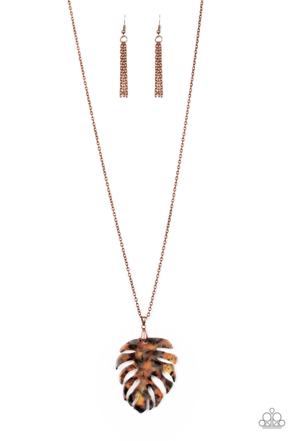 Prismatic Palms - copper - Paparazzi necklace