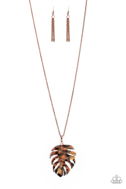 Prismatic Palms - copper - Paparazzi necklace