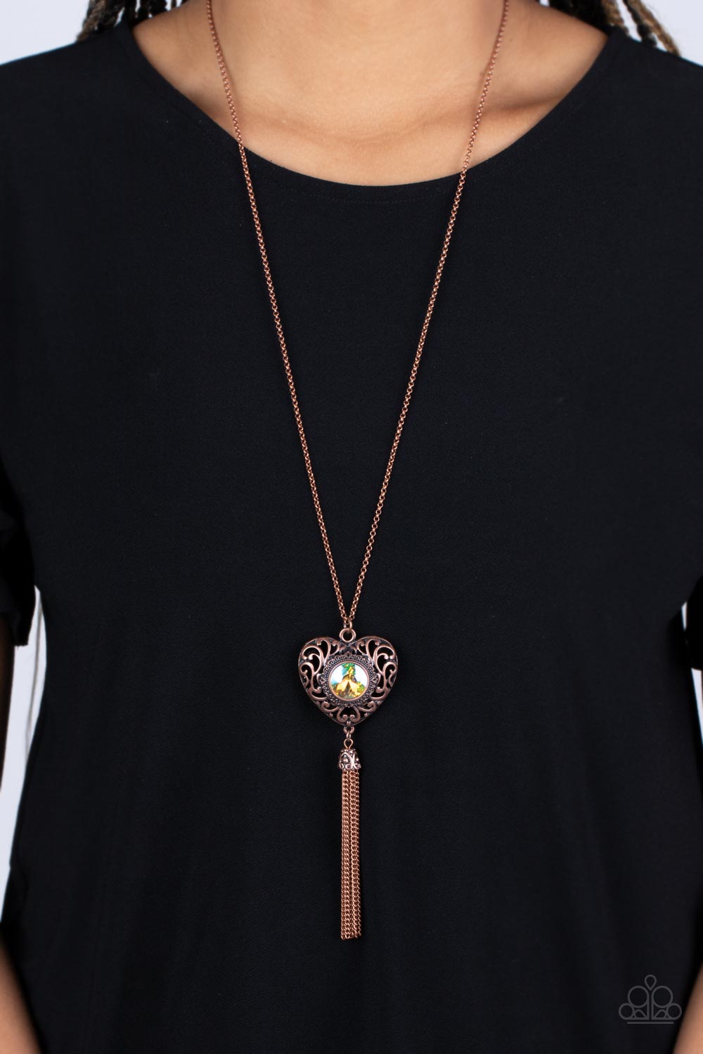 Prismatic Passion - copper - Paparazzi necklace