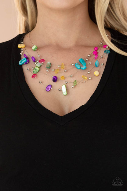Prismatic Pebbles - multi - Paparazzi necklace