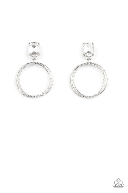 Prismatic Perfection​ - white - Paparazzi earrings