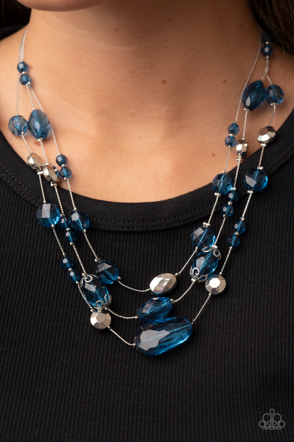 Prismatic Pose - blue - Paparazzi necklace
