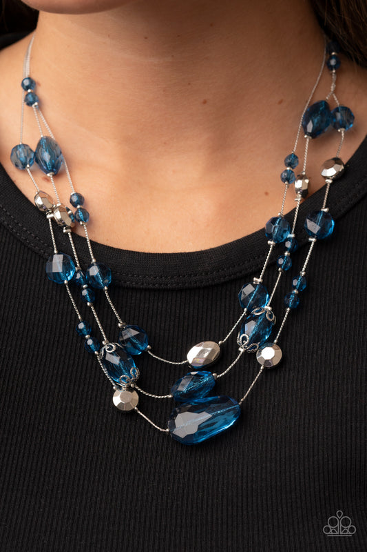 Prismatic Pose - blue - Paparazzi necklace