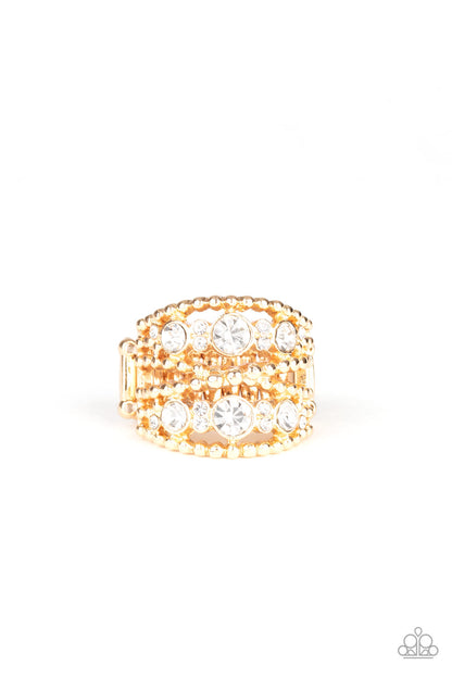 Prismatic Powerhouse - gold - Paparazzi ring