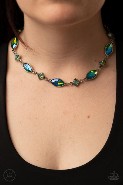 Prismatic Reinforcements - green - Paparazzi necklace