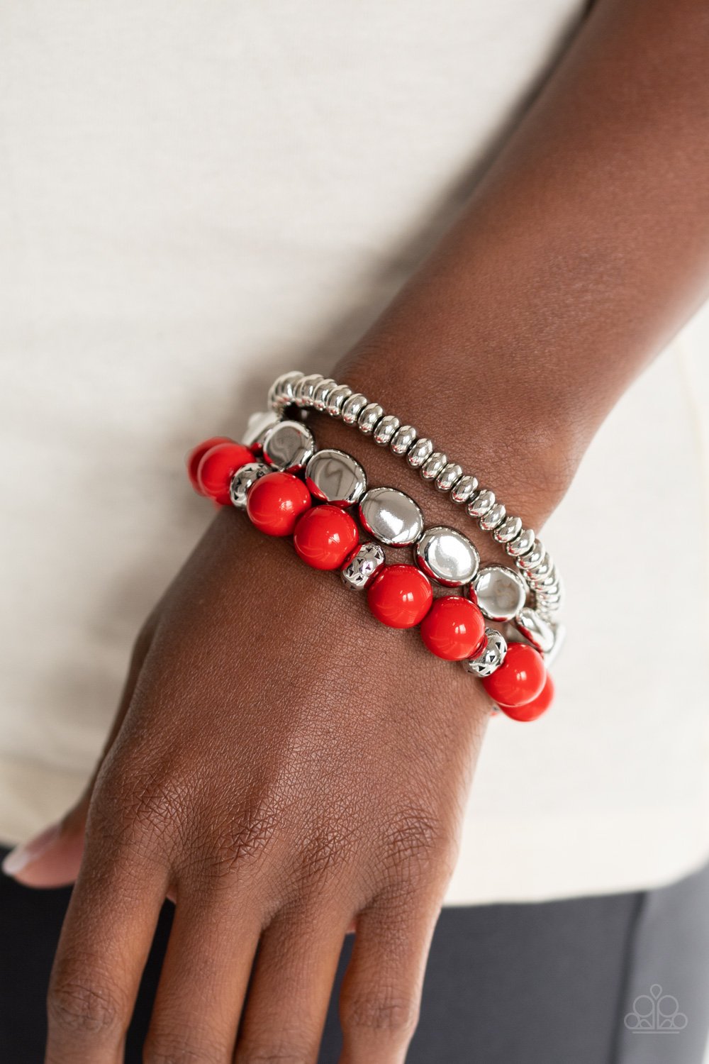 Prismatic Pop - red - Paparazzi bracelet