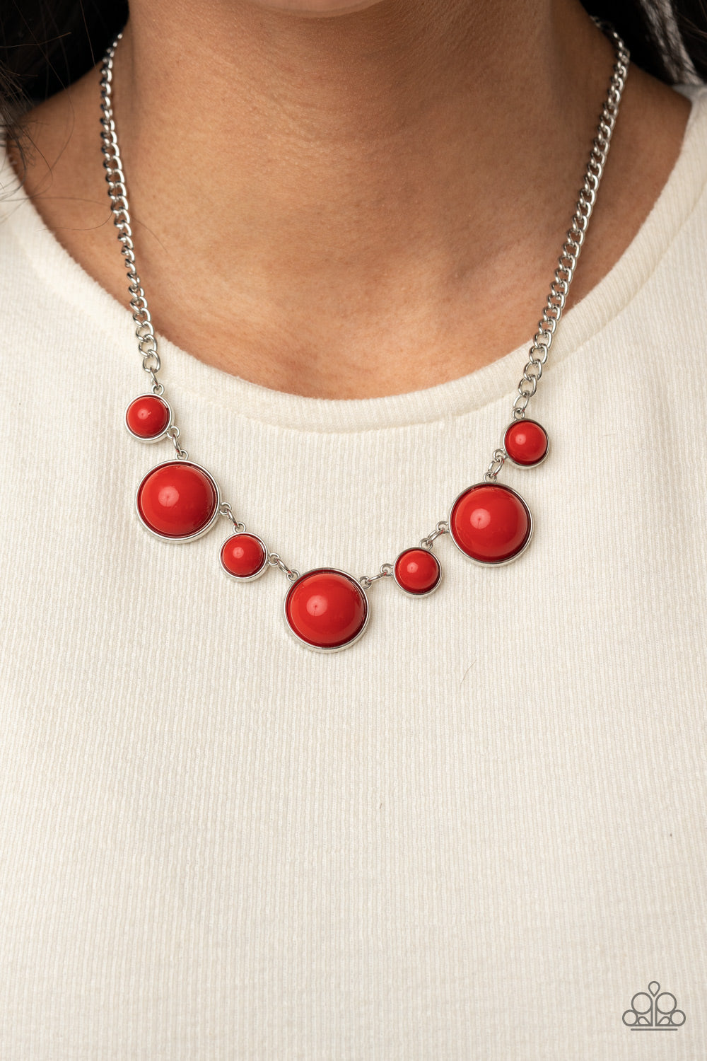 Prismatically POP-tastic - red - Paparazzi necklace