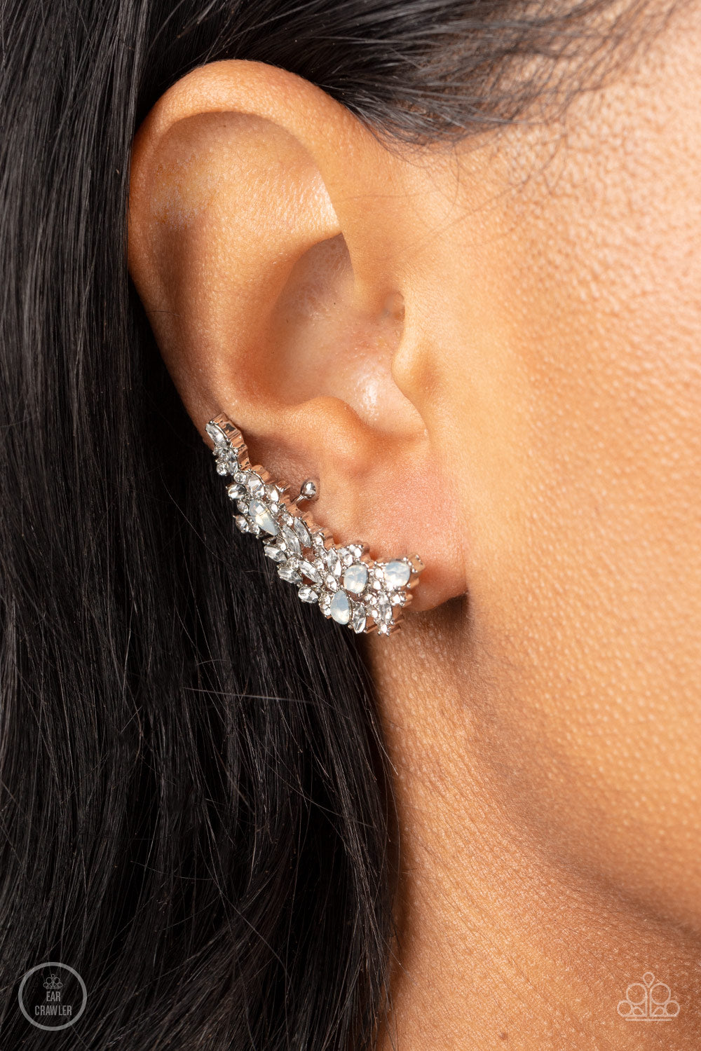 Prismatically Panoramic - white - Paparazzi earrings