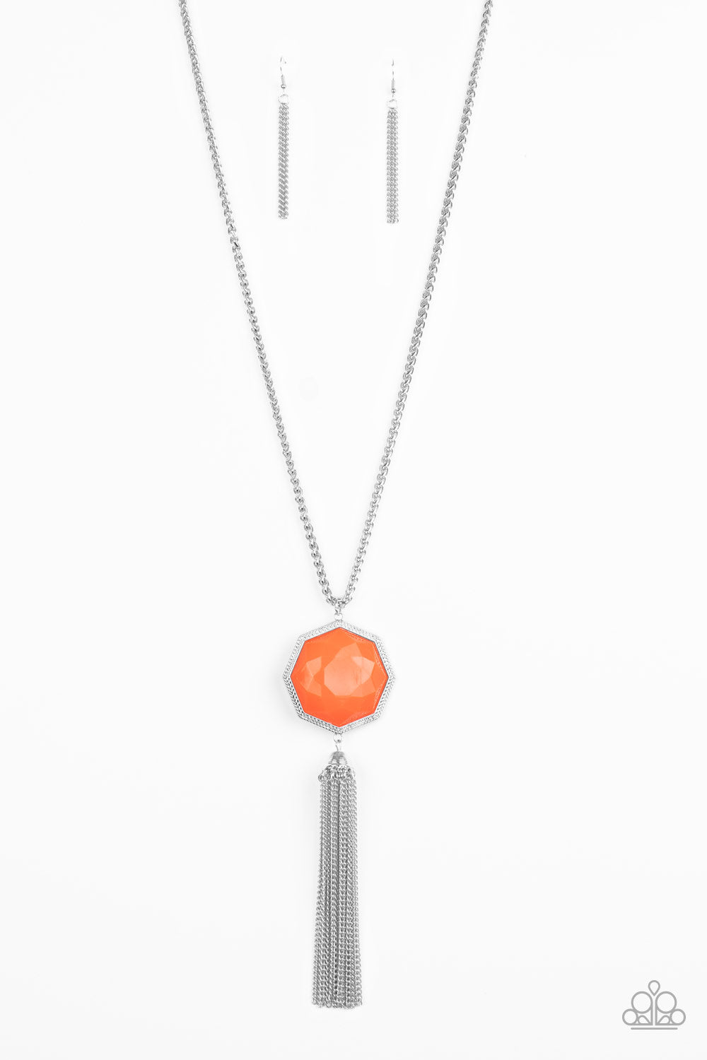 Prismatically Polygon - orange - Paparazzi necklace