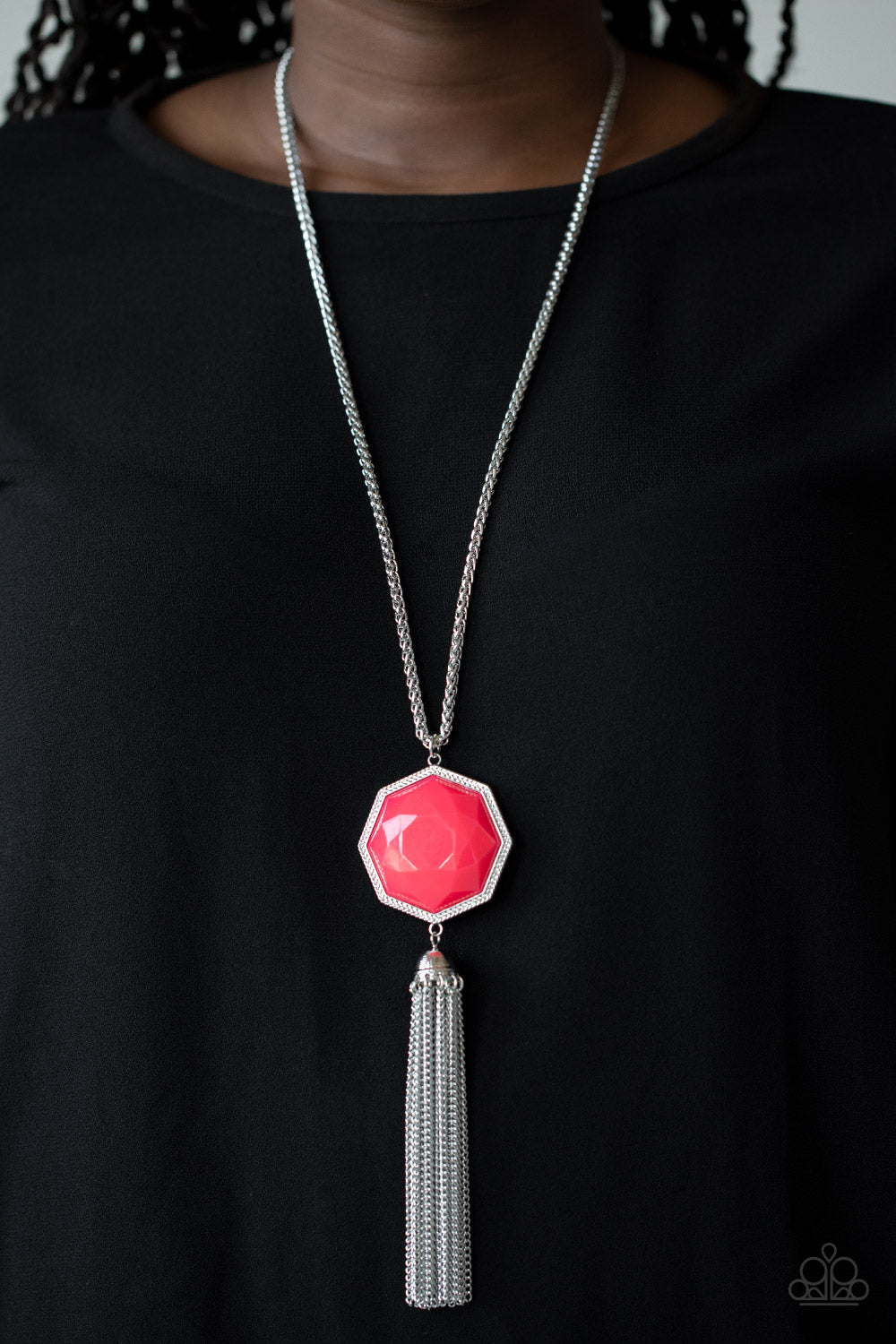 Prismatically Polygon - pink - Paparazzi necklace