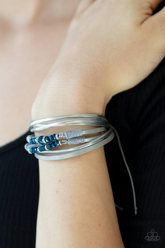 Prismatically Dramatic-blue-Paparazzi bracelet