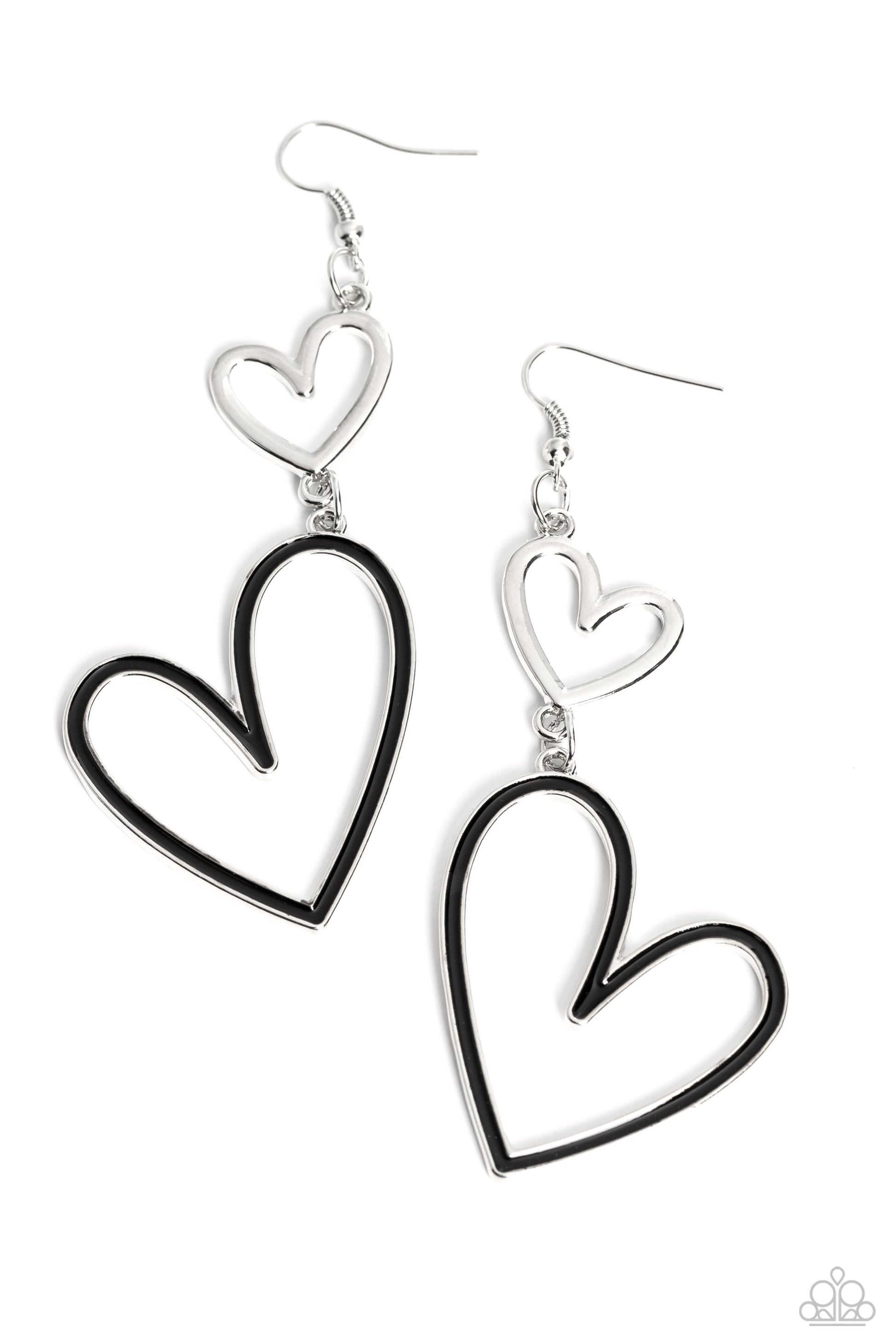Pristine Pizzazz - black - Paparazzi earrings
