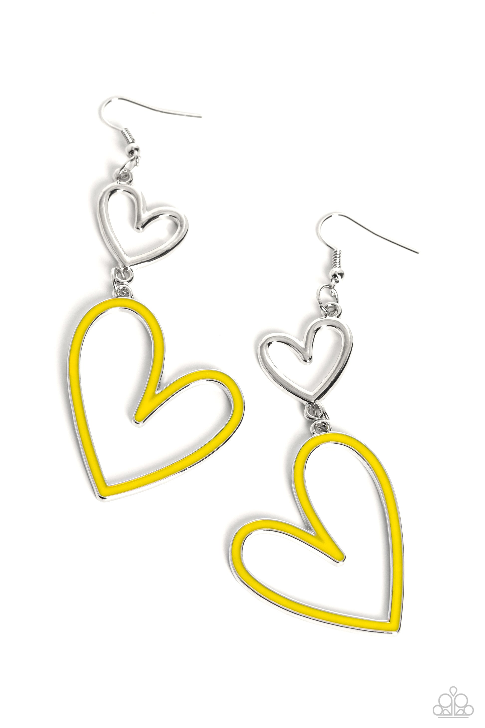 Pristine Pizzazz - yellow - Paparazzi earrings