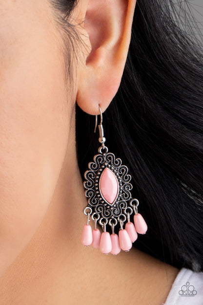 Private Villa - pink - Paparazzi earrings