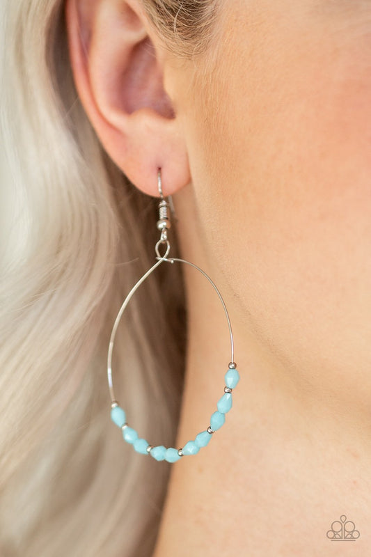 Prize Winning Sparkle-blue-Paparazzi earrings