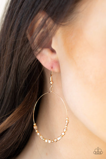 Prize Winning Sparkle-gold-Paparazzi earrings