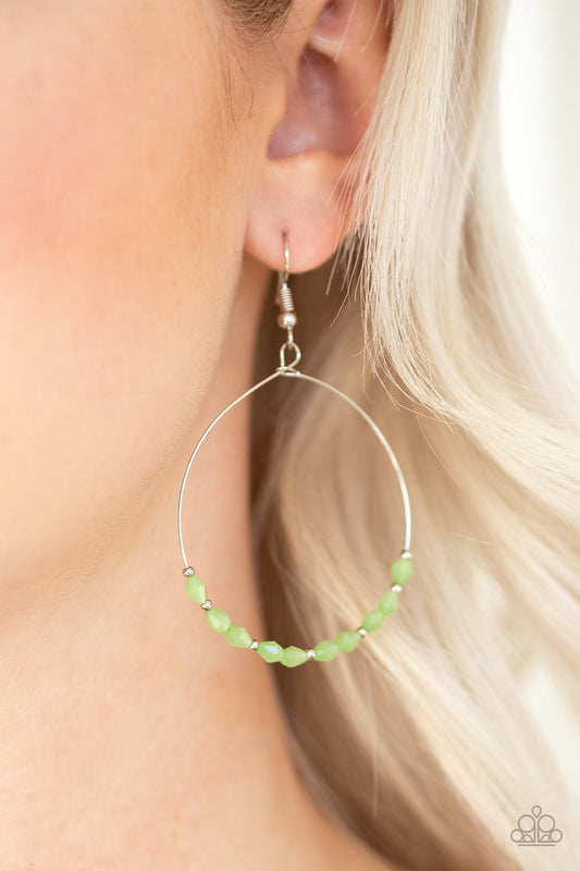 Prize Winning Sparkle - green - Paparazzi earrings