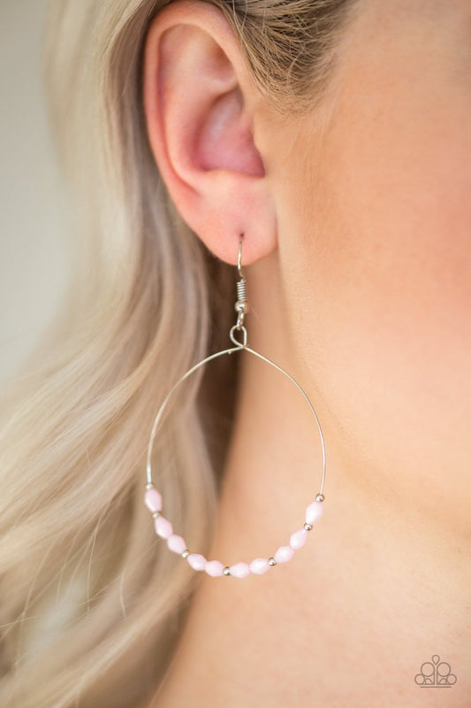 Prize Winning Sparkle - pink - Paparazzi earrings