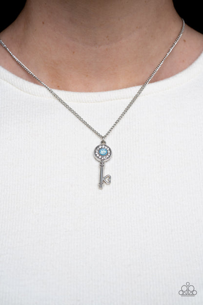 Prized Key Player - blue - Paparazzi necklace