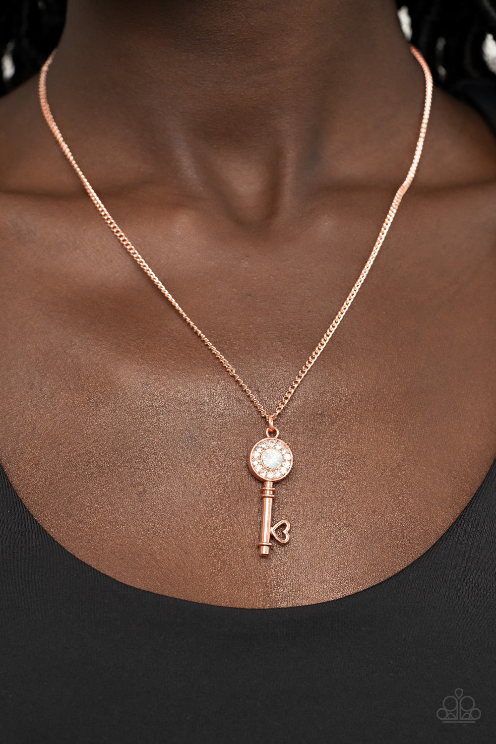 Prized Key Player - copper - Paparazzi necklace