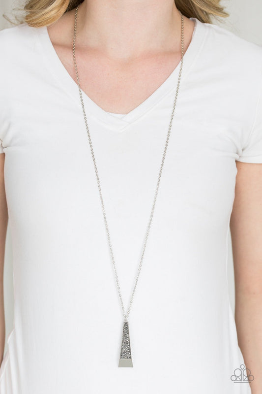 Prized Pendulum - silver - Paparazzi necklace