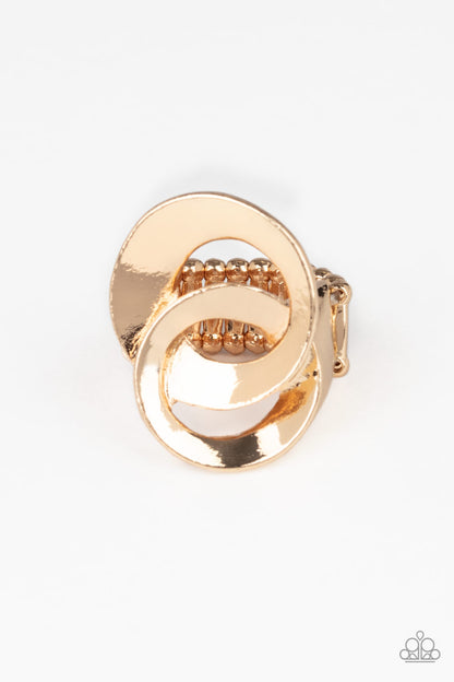 Pro Top Spin - gold - Paparazzi ring