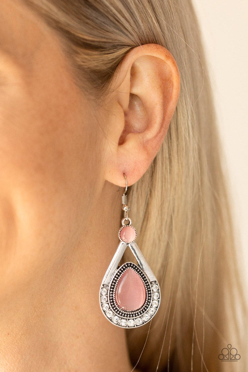 Pro Glow-pink-Paparazzi earrings