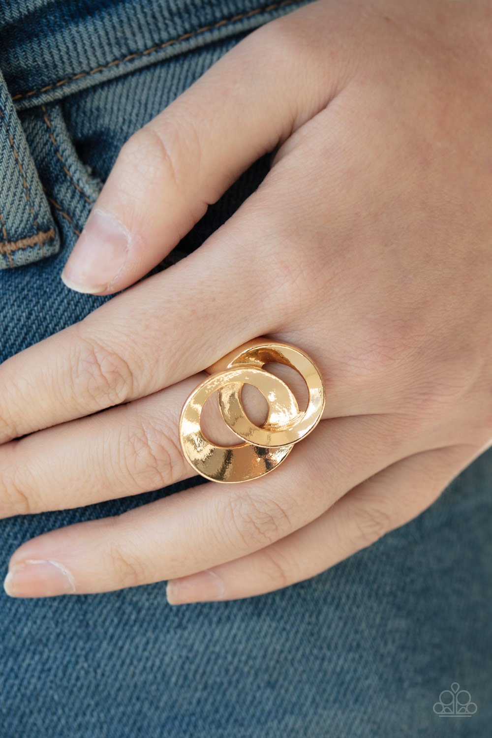 Pro Top Spin - gold - Paparazzi ring