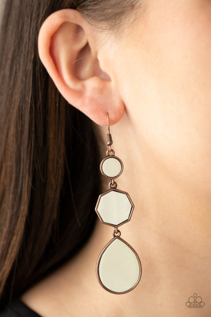 Progressively Posh - copper - Paparazzi earrings