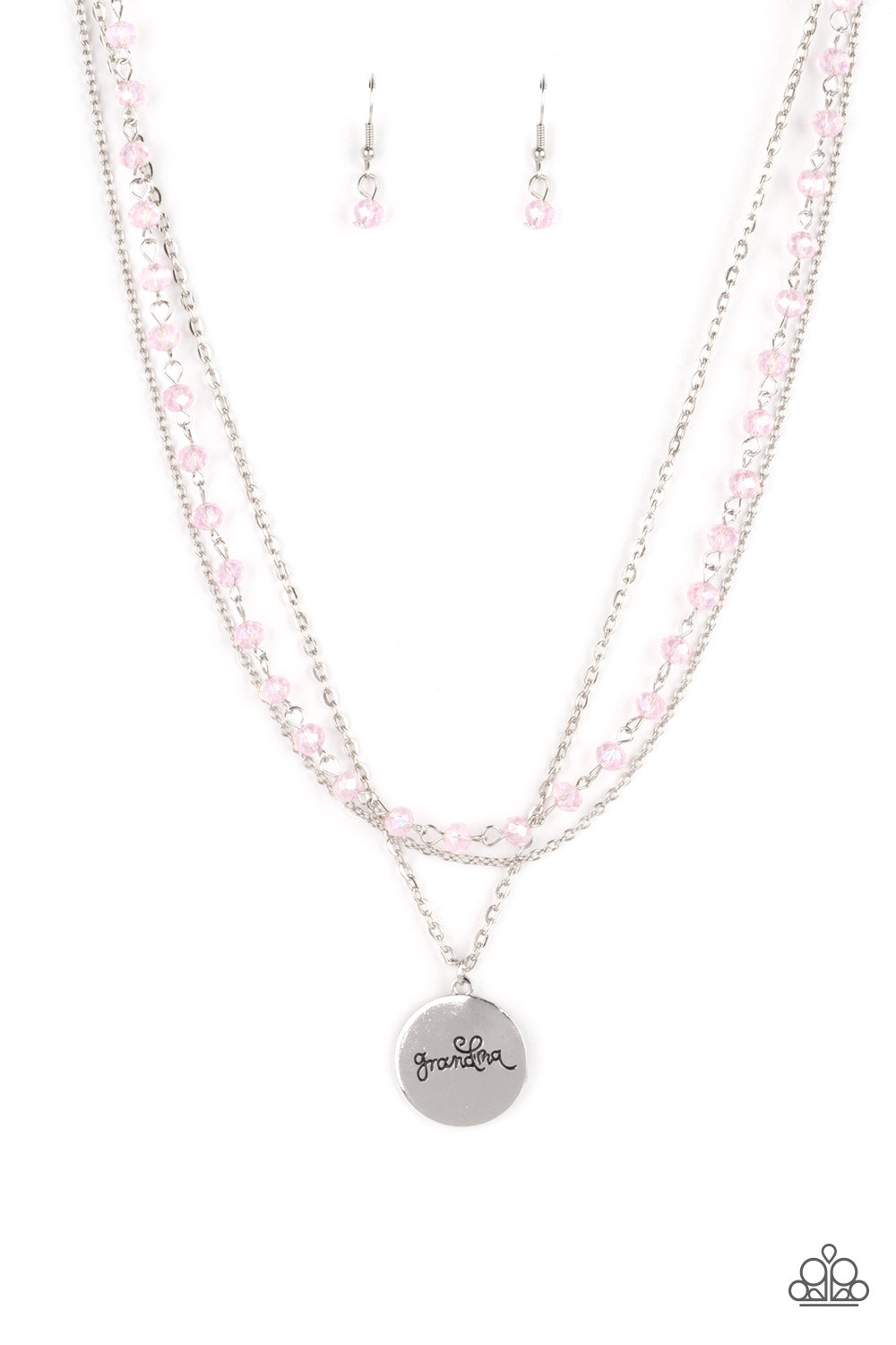 Promoted to Grandma - pink - Paparazzi necklace