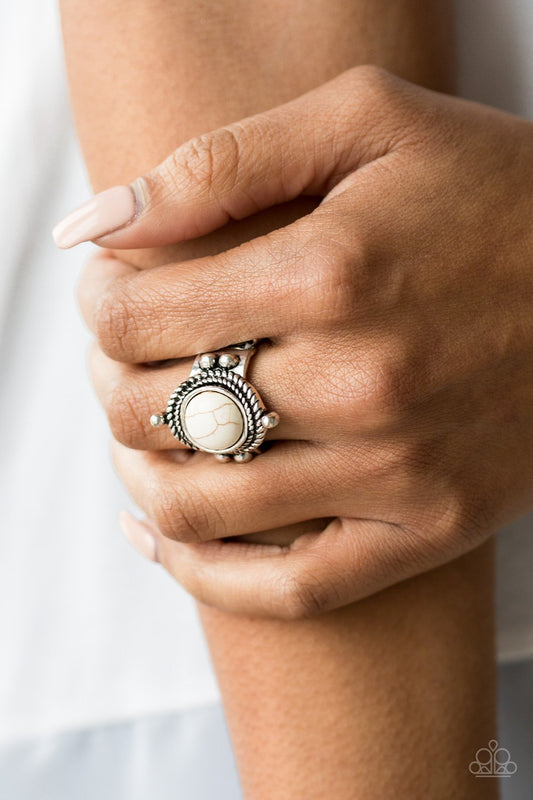 Prone to Wander-white-Paparazzi ring