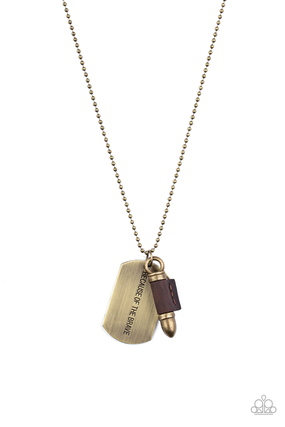 Proud Patriot - brass - Paparazzi mens necklace