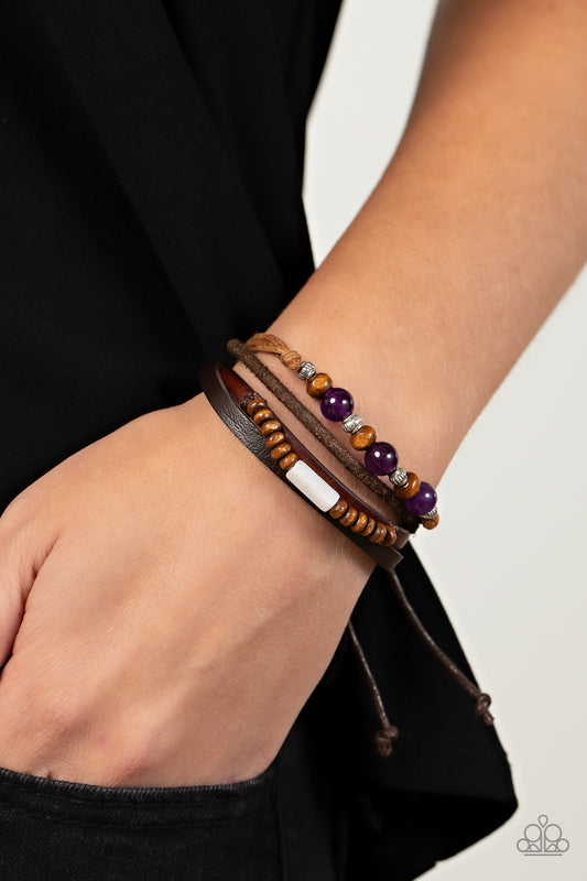 Public In-QUARRY - purple - Paparazzi bracelet