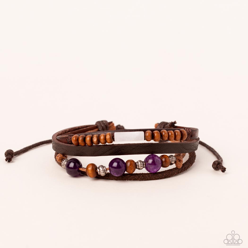 Public In-QUARRY - purple - Paparazzi bracelet