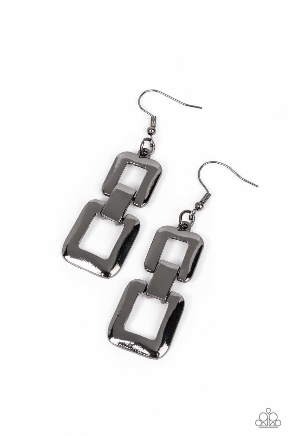 Public Square - black - Paparazzi earrings