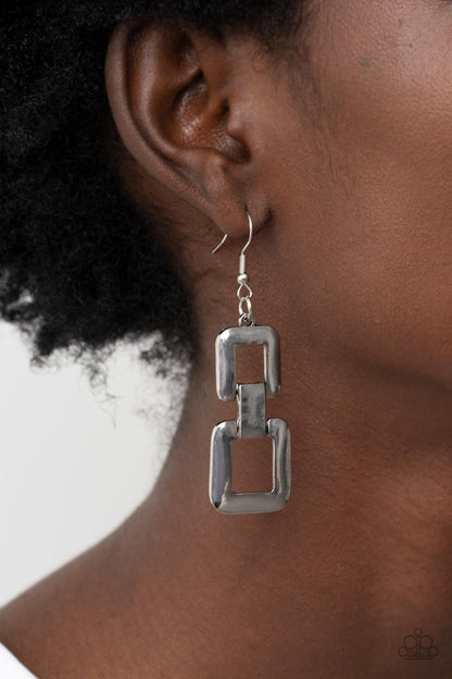 Public Square - silver - Paparazzi earrings