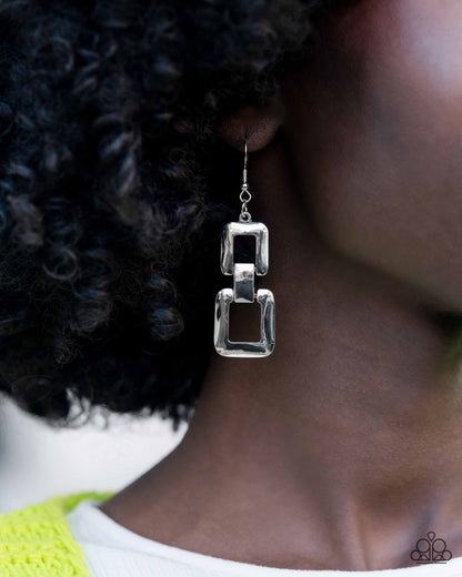 Public Square - silver - Paparazzi earrings
