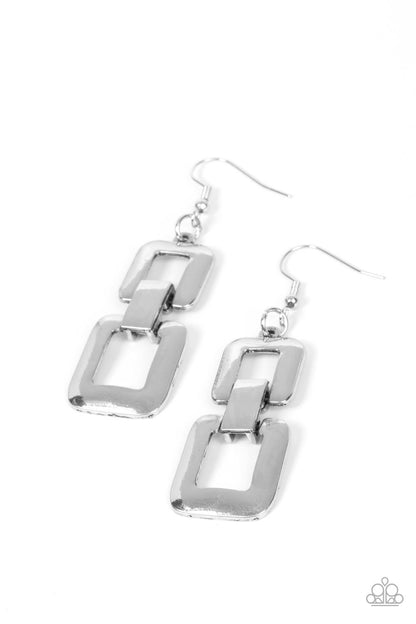 Public Square - silver - Paparazzi earrings