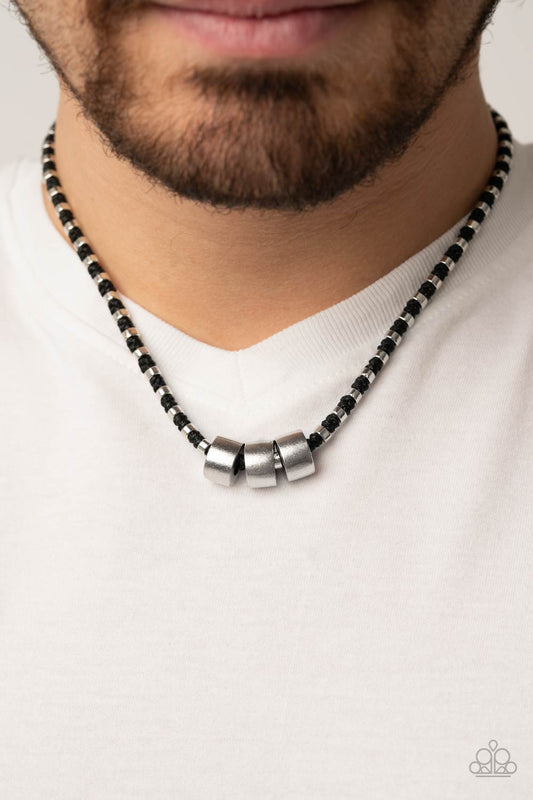 Pull The Ripcord - black - Paparazzi mens necklace