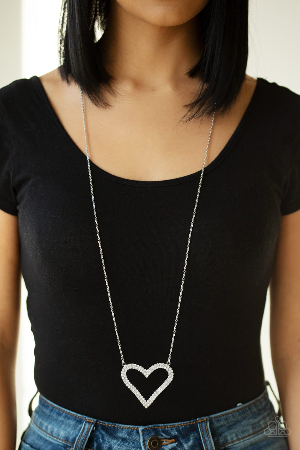 Pull Some HEART-Strings-white-Paparazzi necklace